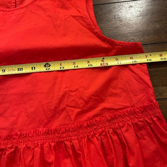 Madewell Bright Red Cattail Lined Tiered Maxi Dress Size Medium MSRP 128.00 - Picture 7 of 10